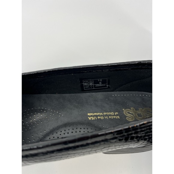 SAS Simplify Everyday Loafer Black Croc‎ Cushioned Textured Women's Size 12S - Picture 4 of 6